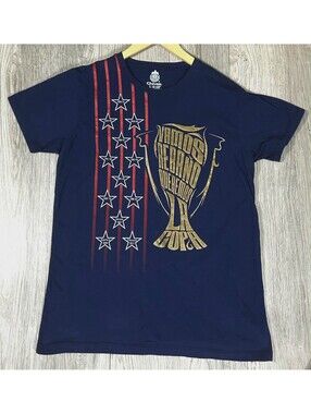 Chivas Guadalajara Queremos La Copa T Shirt Mens Large Navy Soccer Mexico #14